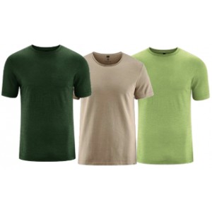T-shirt manches courtes chanvre et coton bio, coupe près du corps